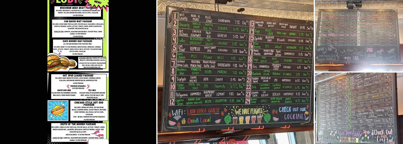 Lodi Tap House - Utica Menu