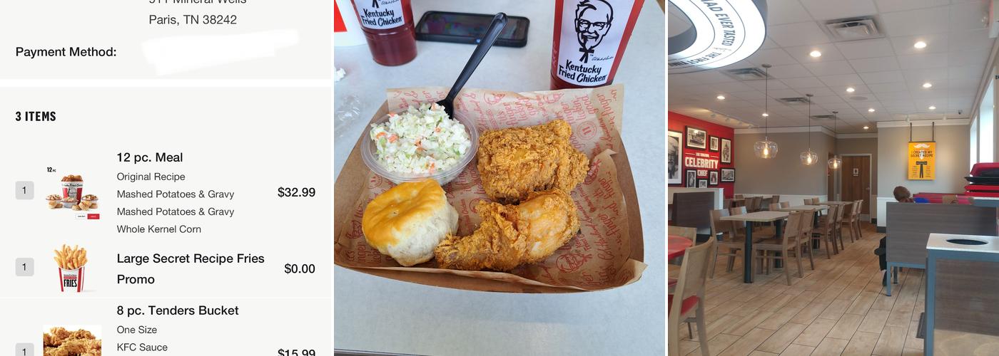 KFC Menu