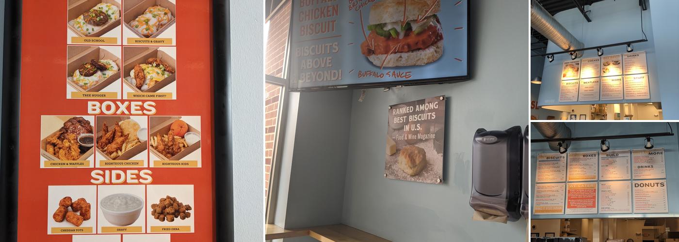 Rise Southern Biscuits & Righteous Chicken - Columbia Menu