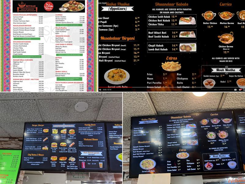 Desi Bethak Menu