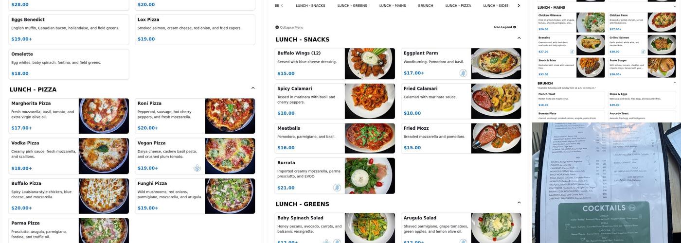 Fumo Upper west side Menu