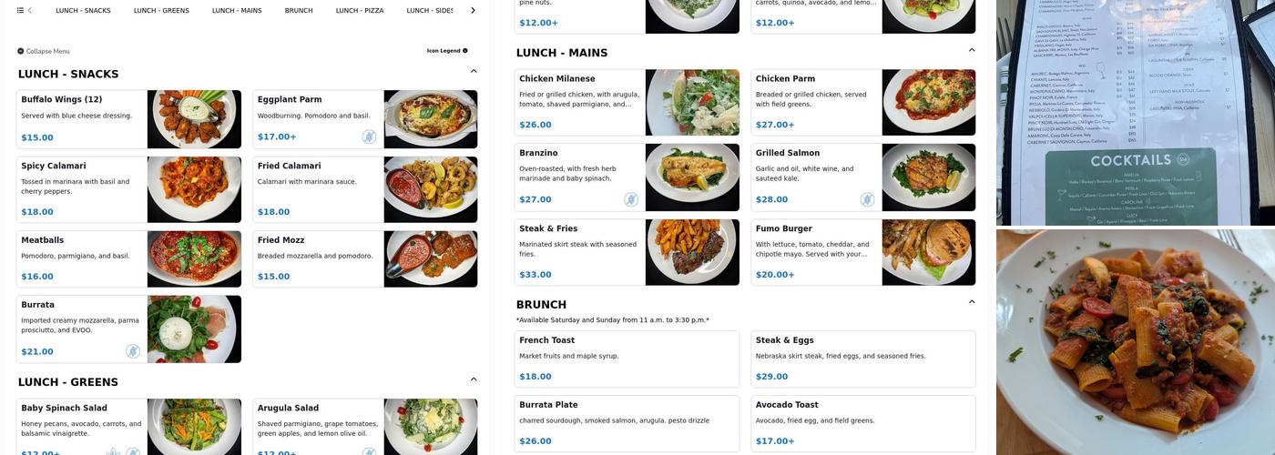 Fumo Upper west side Menu