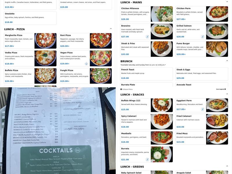 Fumo Upper west side Menu