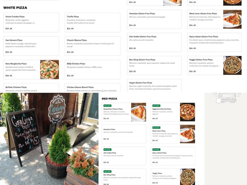 Uncle Frankie's Pizza Menu