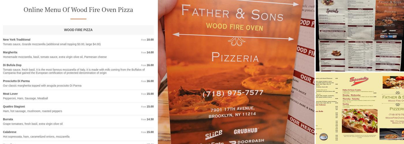 Father & Sons Menu