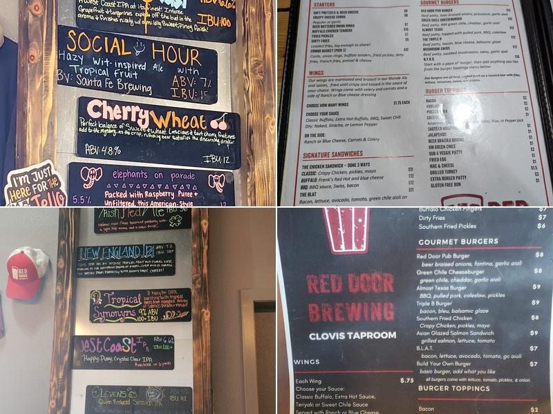 Red Door Brewing Company - Clovis Menu