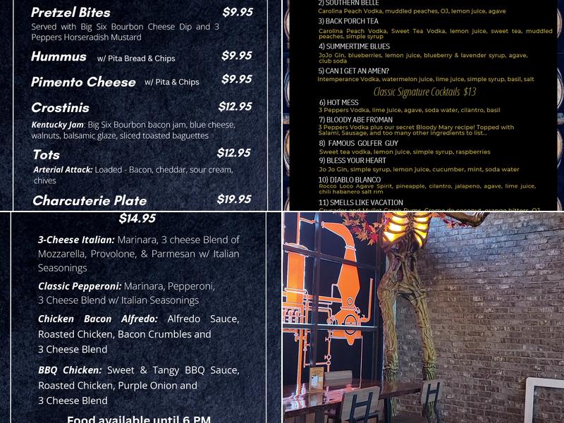 Twelve 33 Distillery Menu