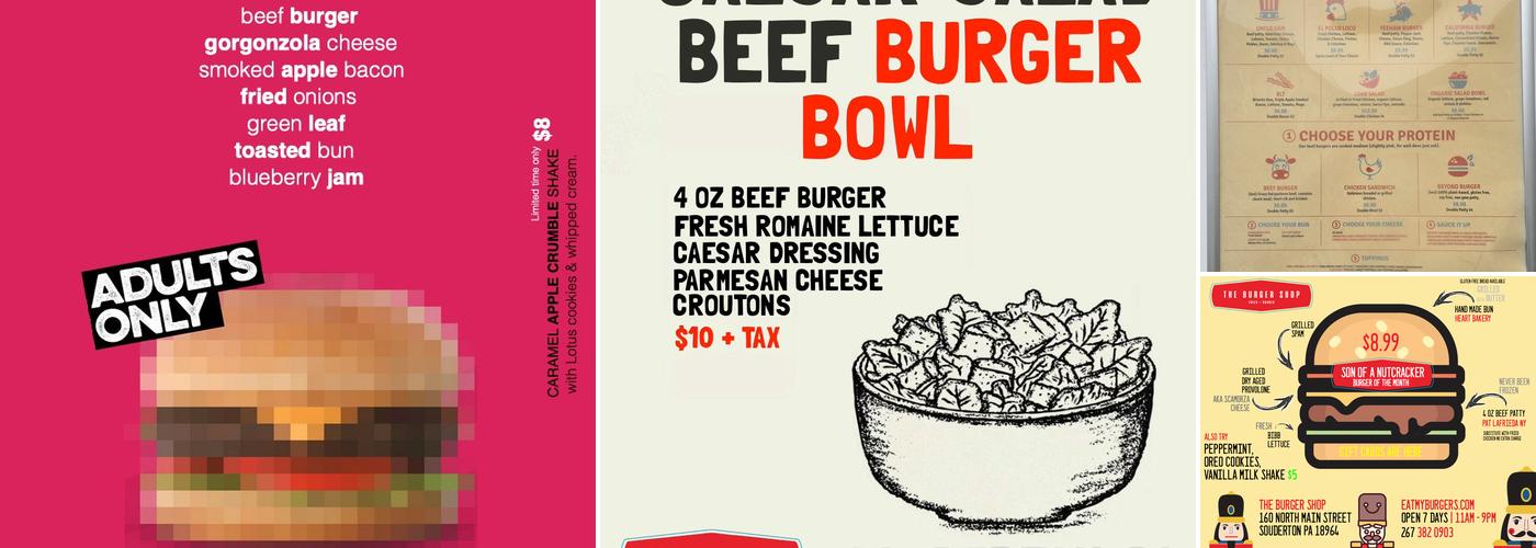 The Burger Shop Menu
