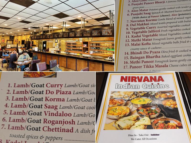 Nirvana Indian Restaurant Menu