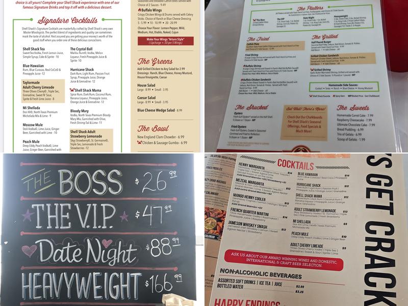 Shell Shack Menu