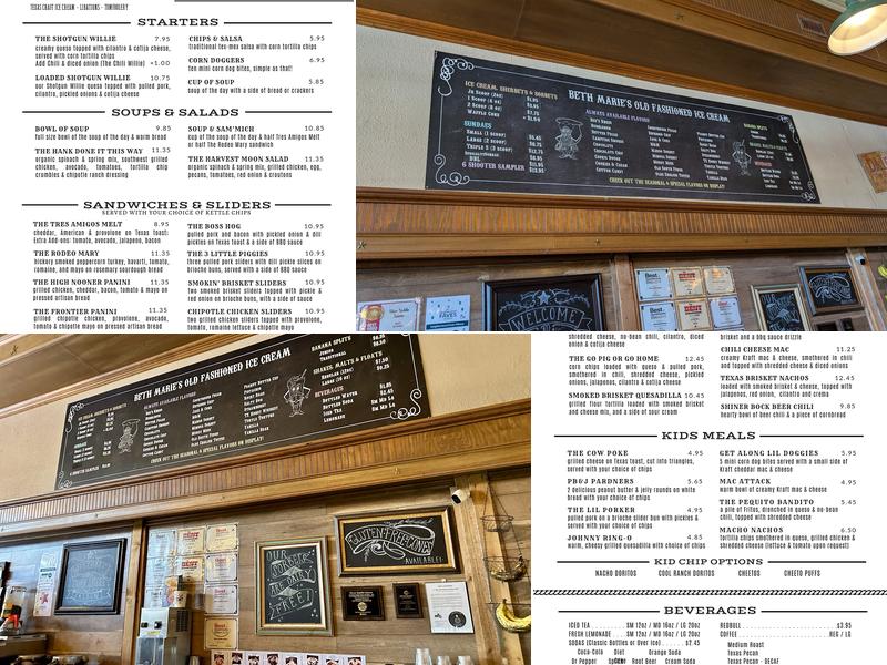 Silver Saddle Saloon Menu