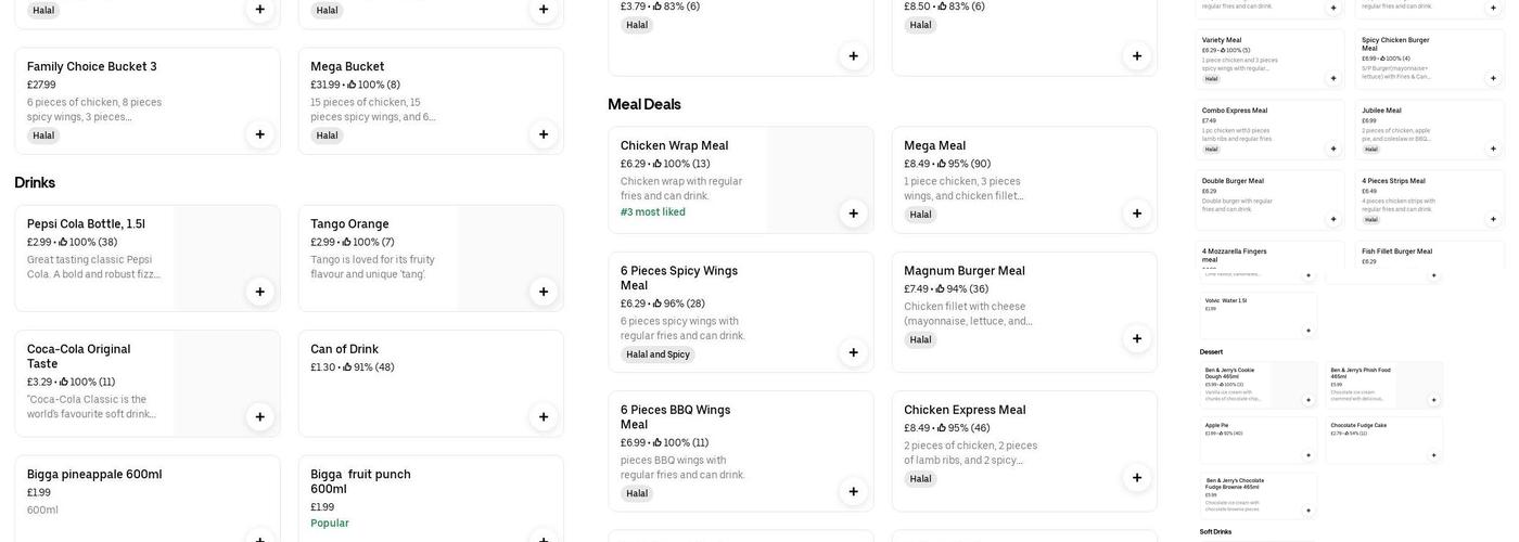 Chicken Express South Norwood Menu