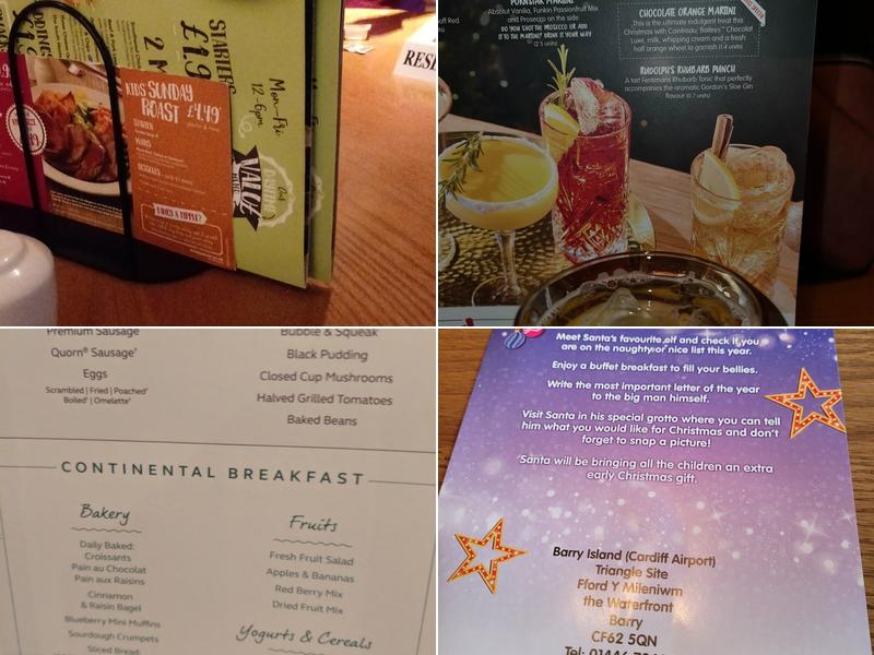Barry Island Brewers Fayre Menu