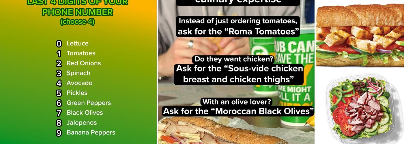 Subway Menu