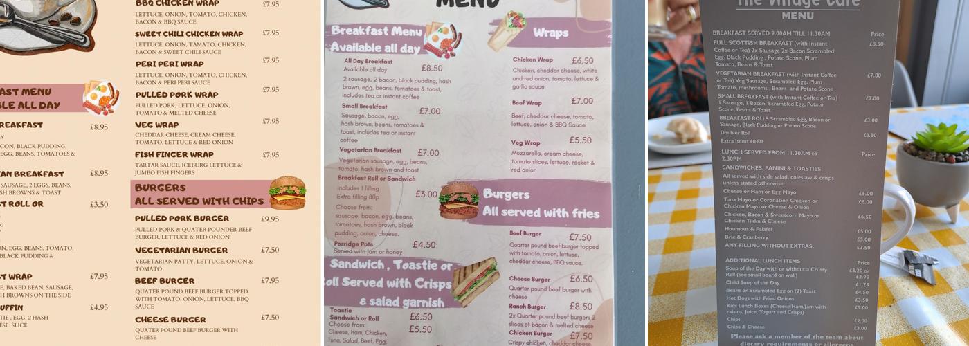 Lybster Village Cafe & Takeaway Menu
