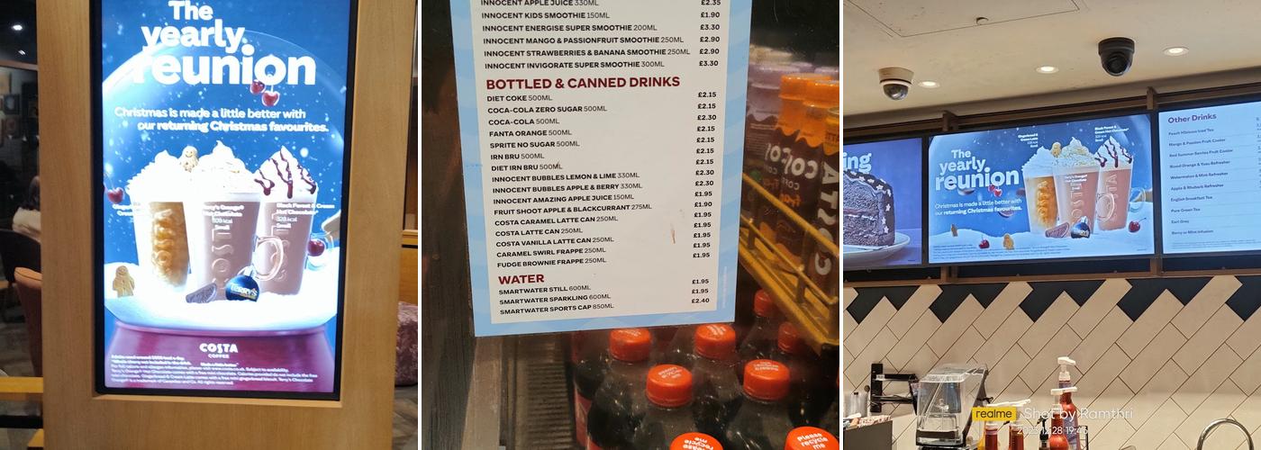 Costa Coffee Menu
