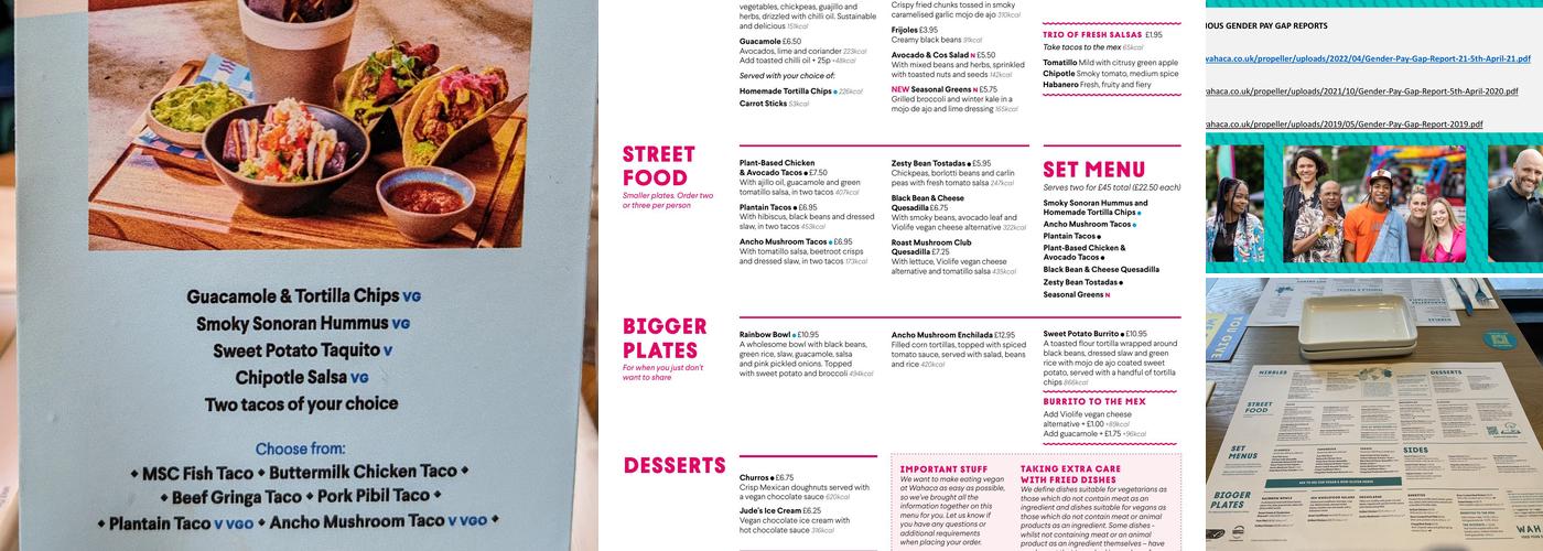 Wahaca Oxford Circus Menu