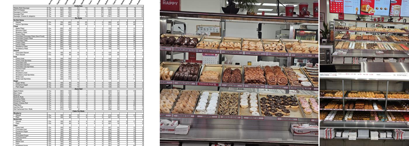 Shipley Do-Nuts Menu