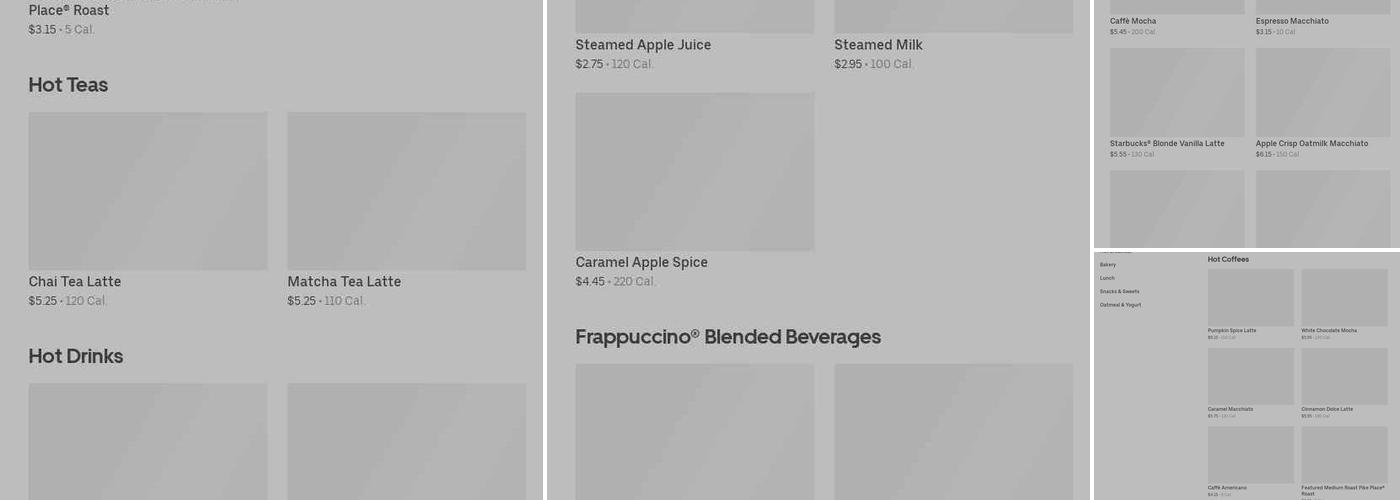 Starbucks Menu