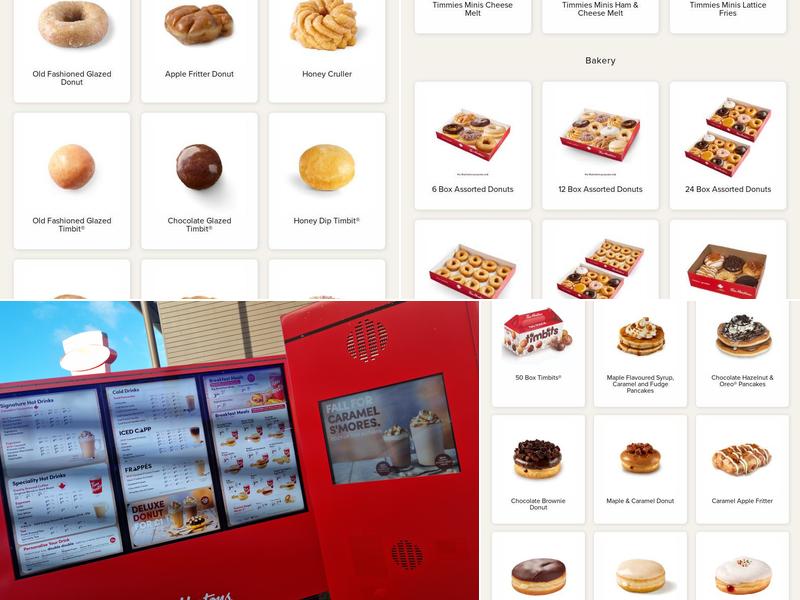Tim Hortons Menu
