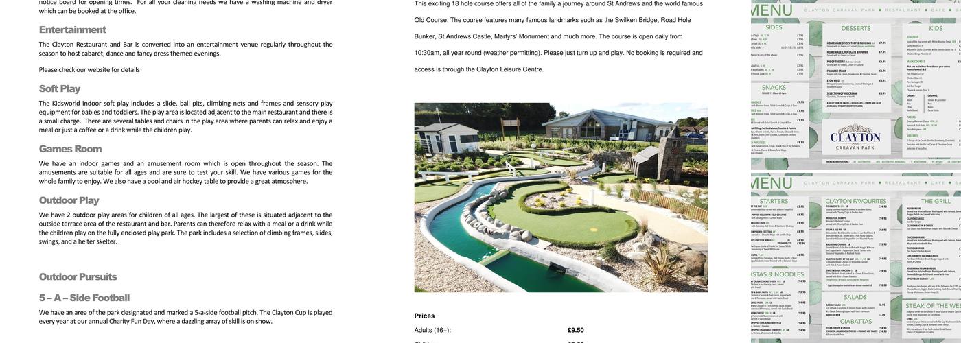 Clayton Restaurant & Bar Menu