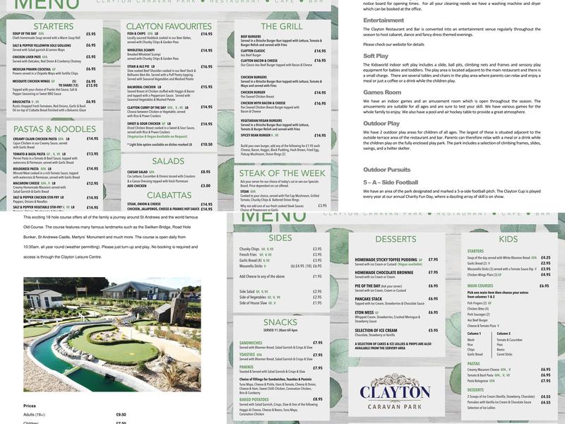 Clayton Restaurant & Bar Menu