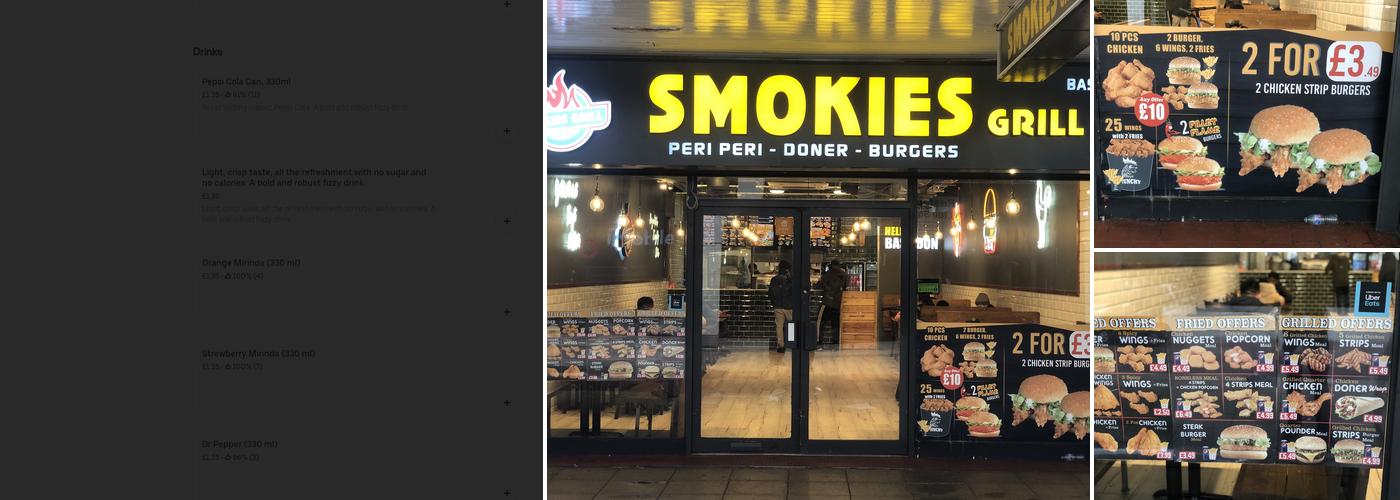 Smokies Grill - Basildon Menu