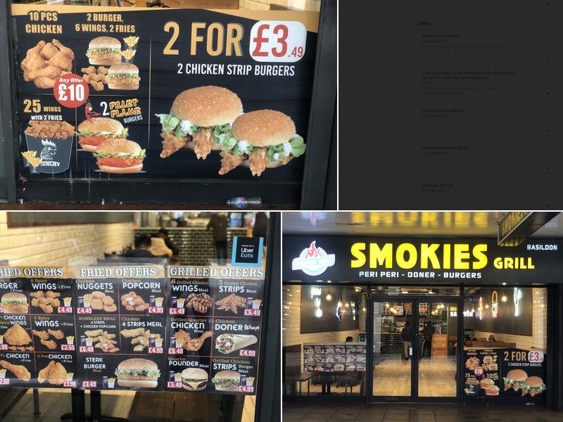 Smokies Grill - Basildon Menu