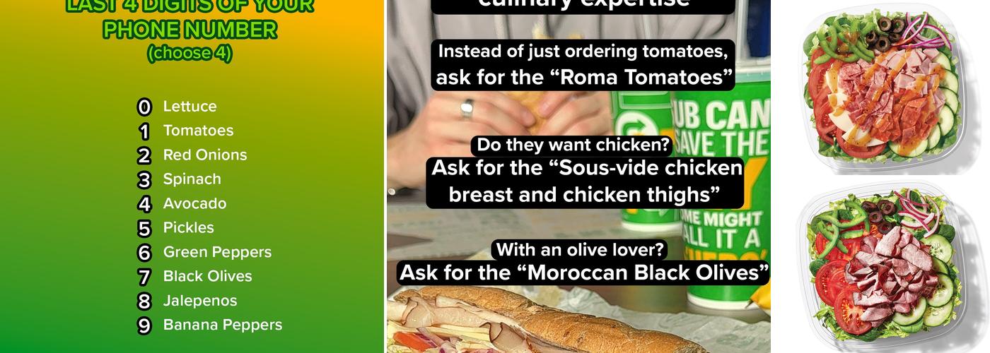 Subway Menu