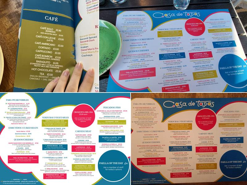 Casa De Tapas Menu
