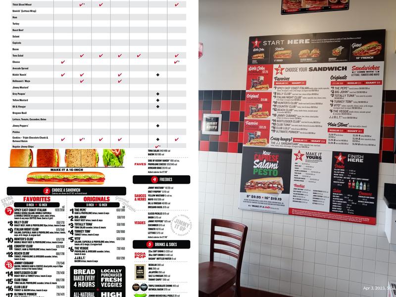 Jimmy John's Menu