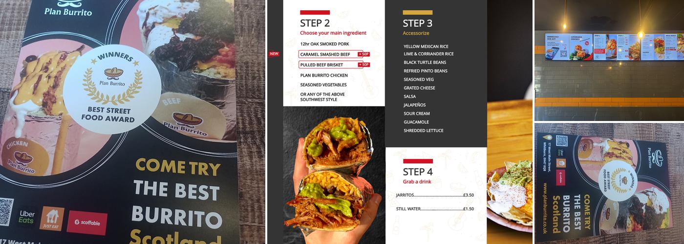 Plan Burrito Whitburn Menu