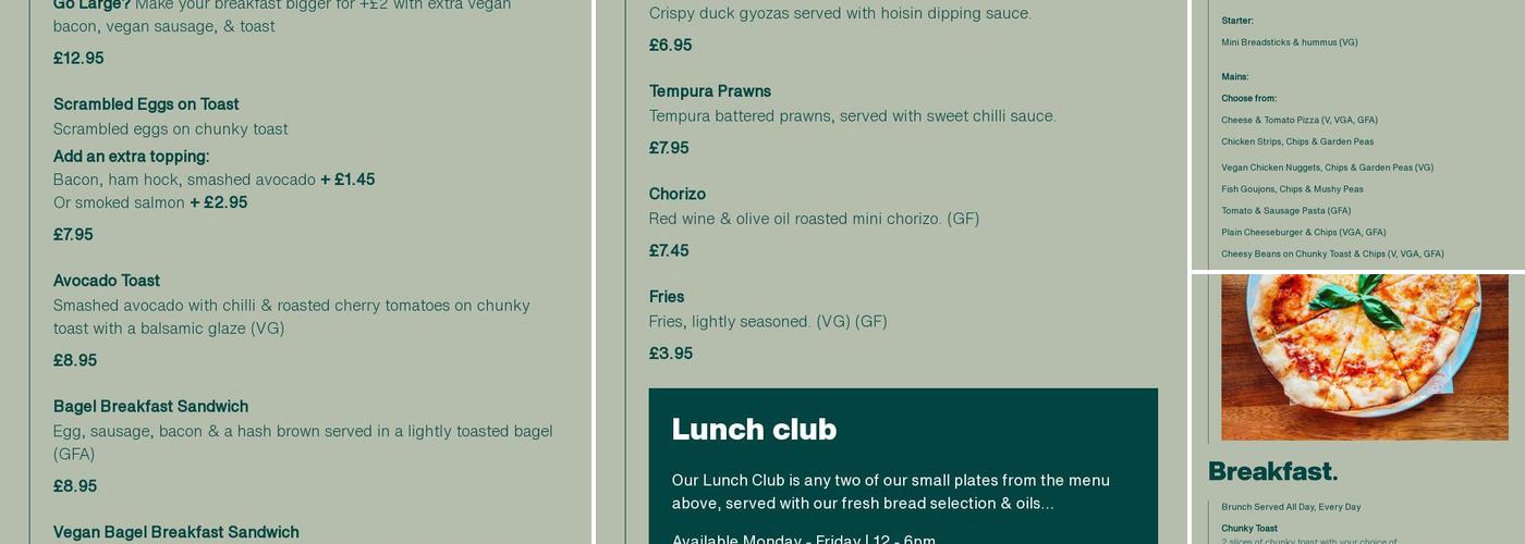 The Beeston Social Menu
