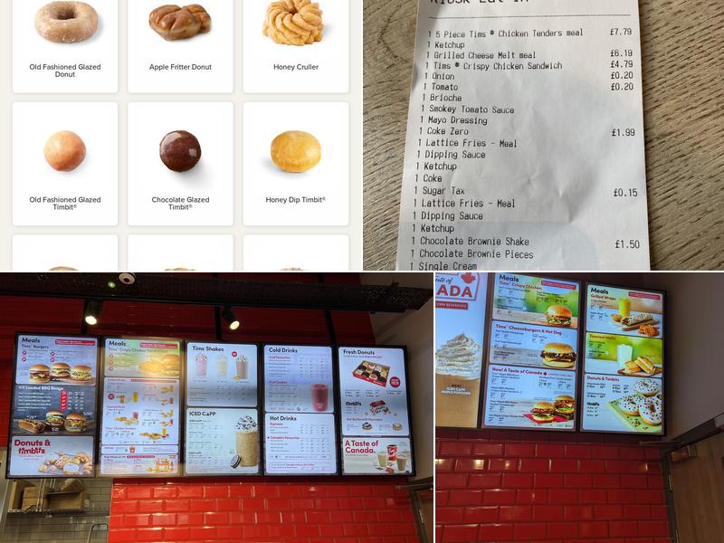 Tim Hortons Menu