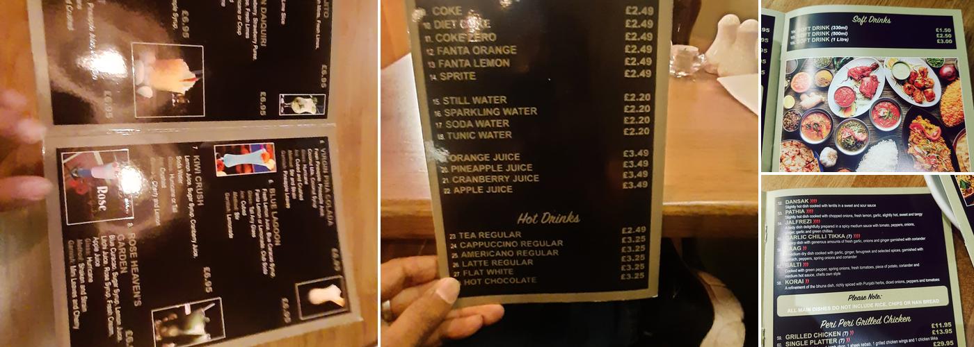Agra Indian Cuisine Menu
