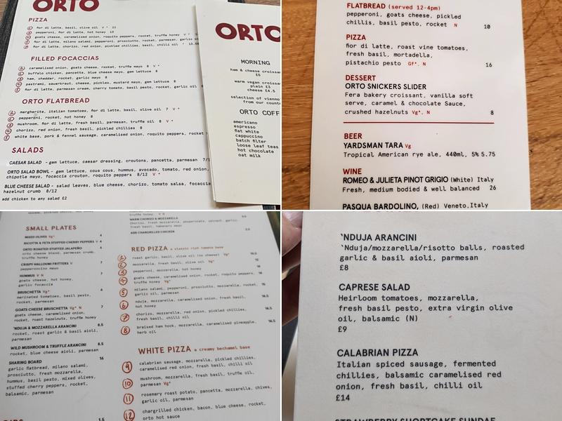 Orto Menu