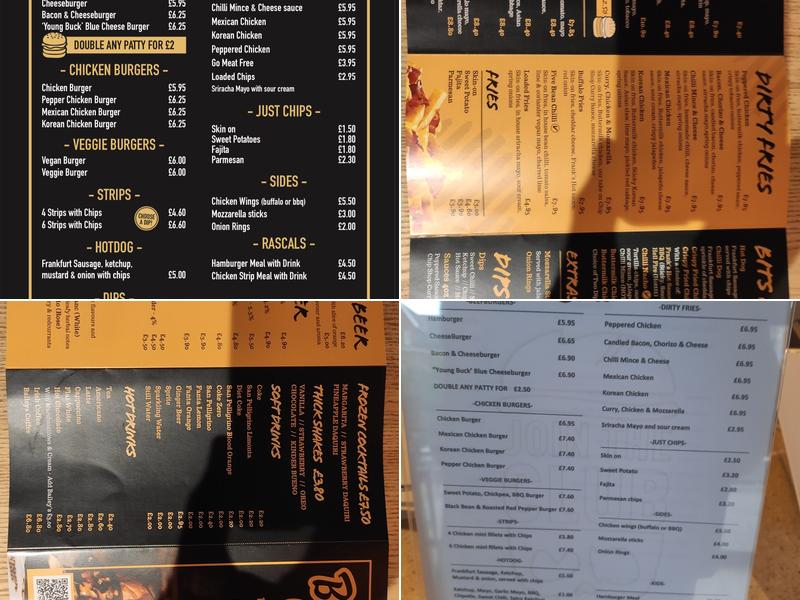 The Burger Club Menu