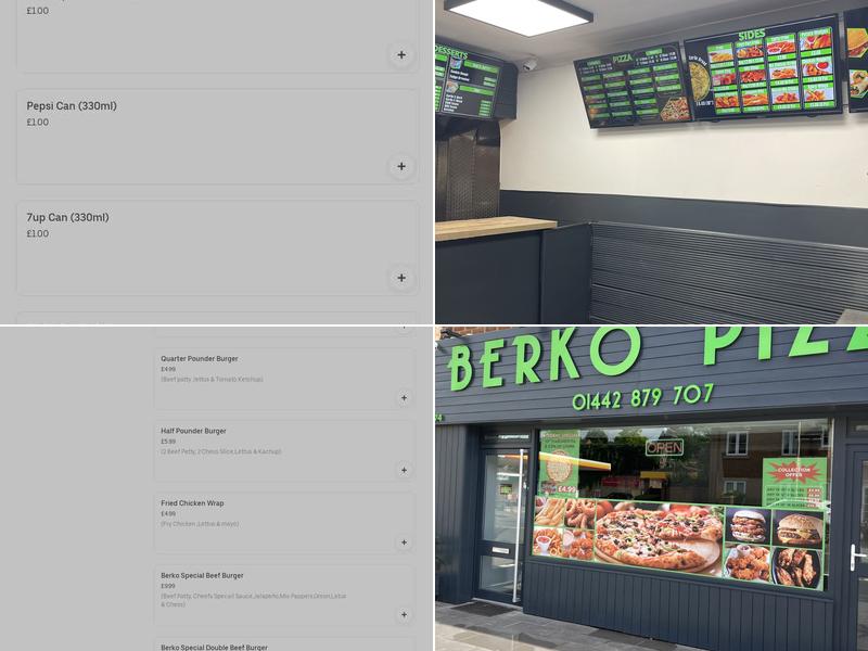 Berko Pizza Menu