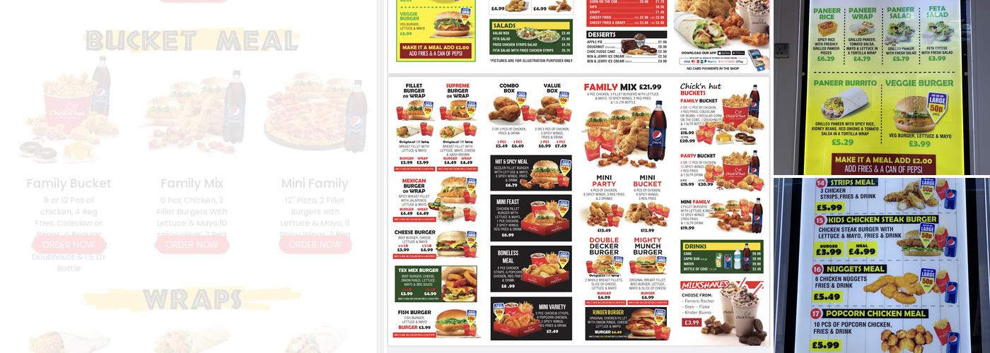 Chickn Hut Birkenhead Menu