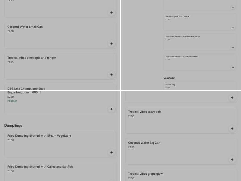 Caribbean Spice Ltd Menu