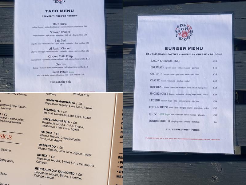 Low Slow and Dough Menu