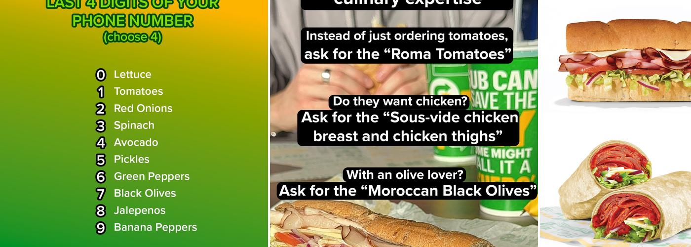 Subway Menu