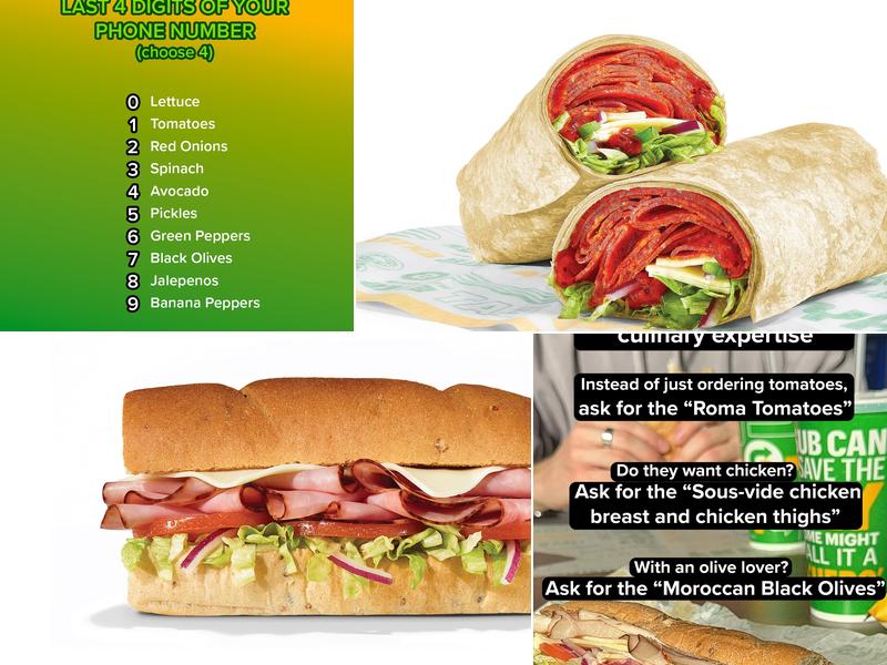 Subway Menu