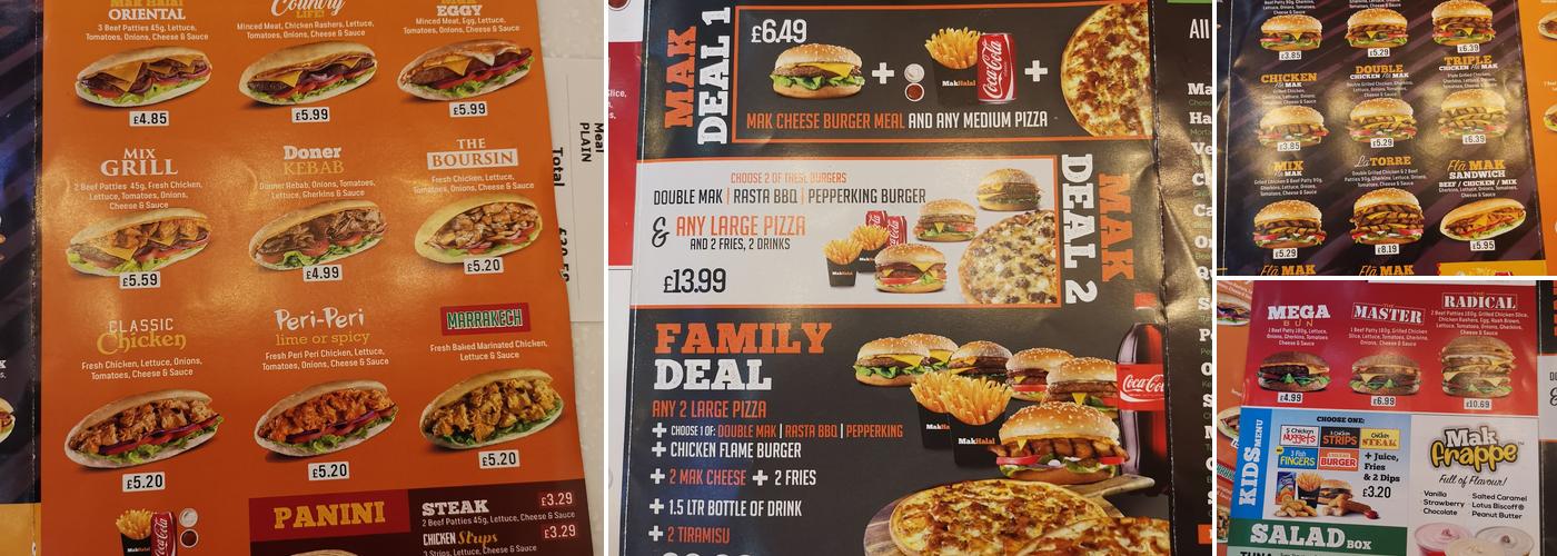 MakHalal Ladypool Rd Menu