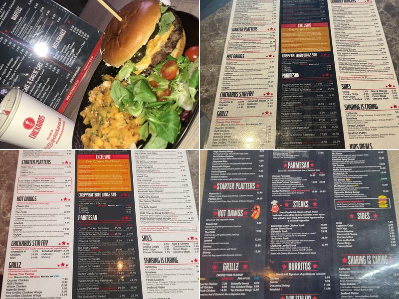 Chickaro's Birmingham Ladypool Road Menu