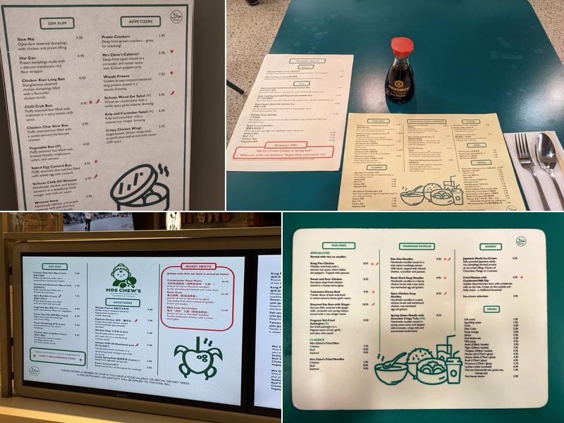 Mrs Chew's Chinese Kitchen Menu