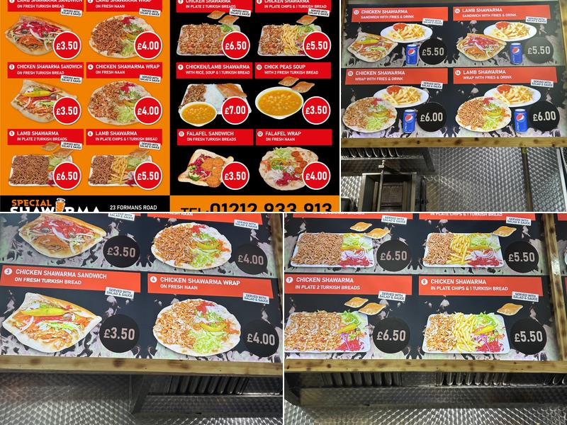 Special shawarma Menu