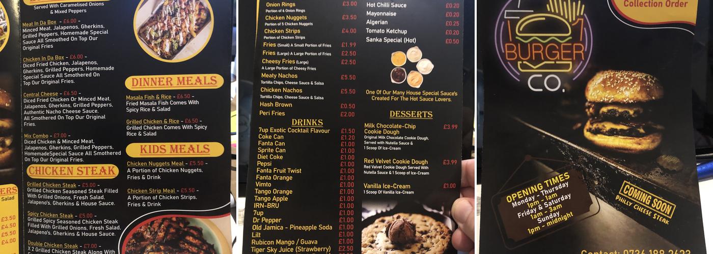 BurgerCo Menu