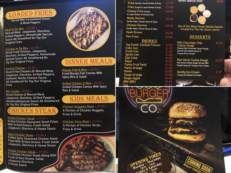 BurgerCo Menu