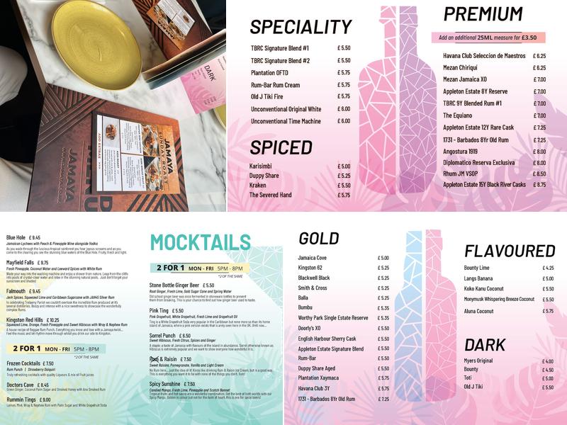 JAMAYA Birmingham Menu